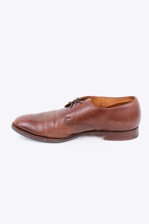 MADE IN ENGLAND PLAIN TOE LEATHER SHOES / BROWN [SIZE: US9F (equivalent to 27cm) USED]