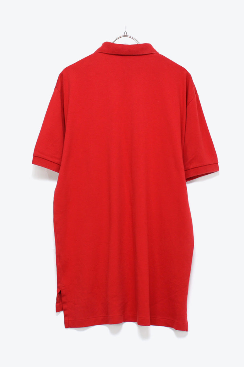S/S EMBROIDERY LOGO POLO SHIRT / RED【SIZE:M USED】