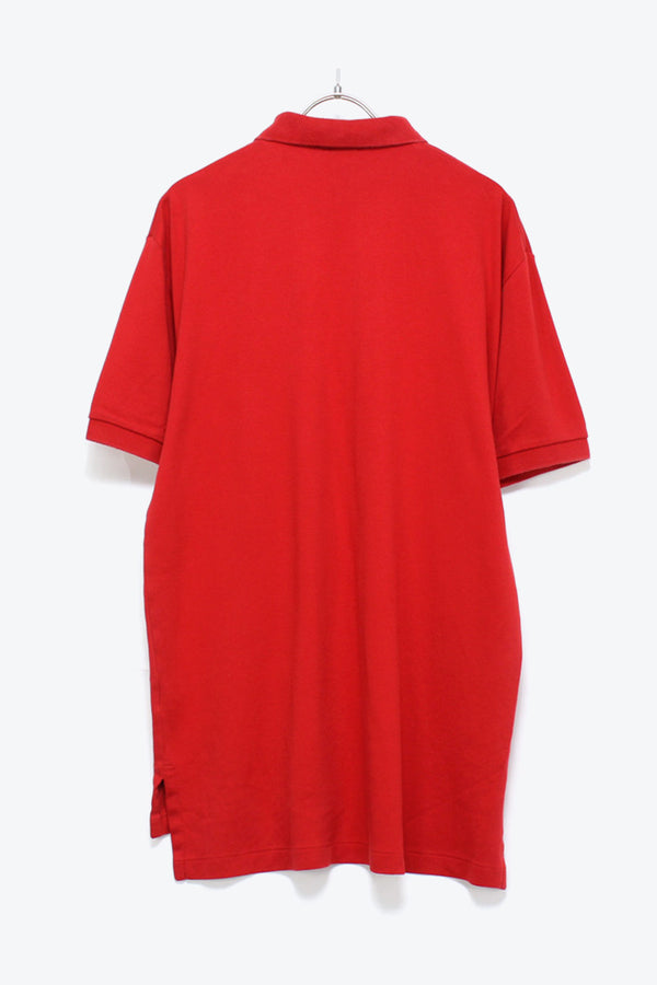 S/S EMBROIDERY LOGO POLO SHIRT / RED【SIZE:M USED】