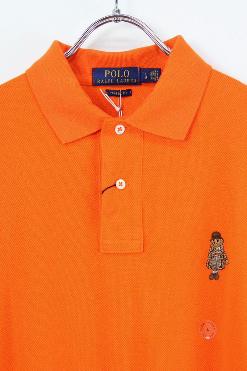S/S BEAR ONE POINT POLO SHIRT / ORANGE【NEW】
