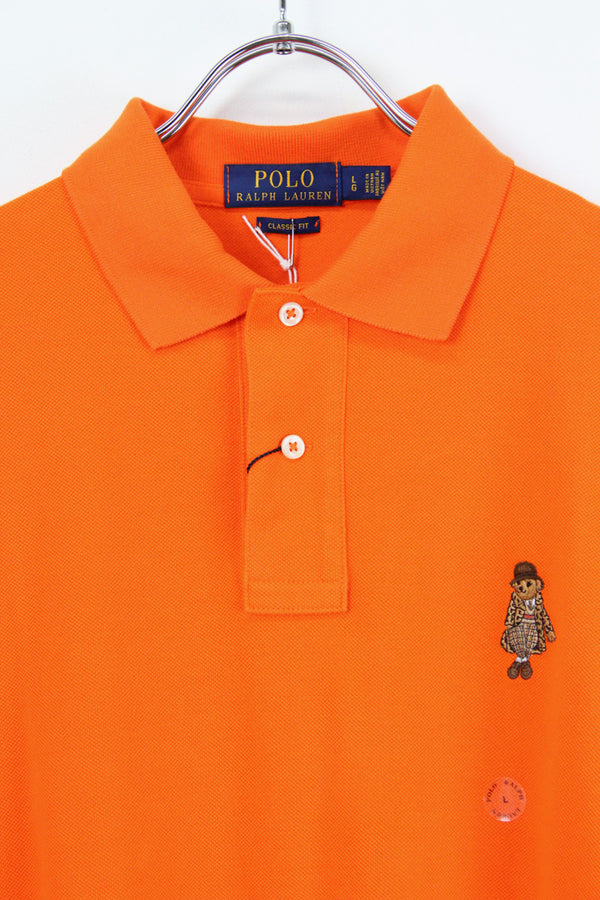 S/S BEAR ONE POINT POLO SHIRT / ORANGE【NEW】