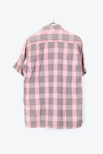 画像をギャラリービューアに読み込む, 90&#39;S S/S CHECK SHIRT / GRAY/PINK【SIZE:M USED】
