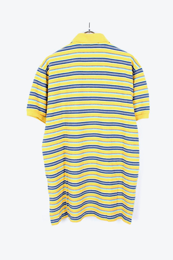 S/S BORDER POLO SHIRT / YELLOW【SIZE:M USED】
