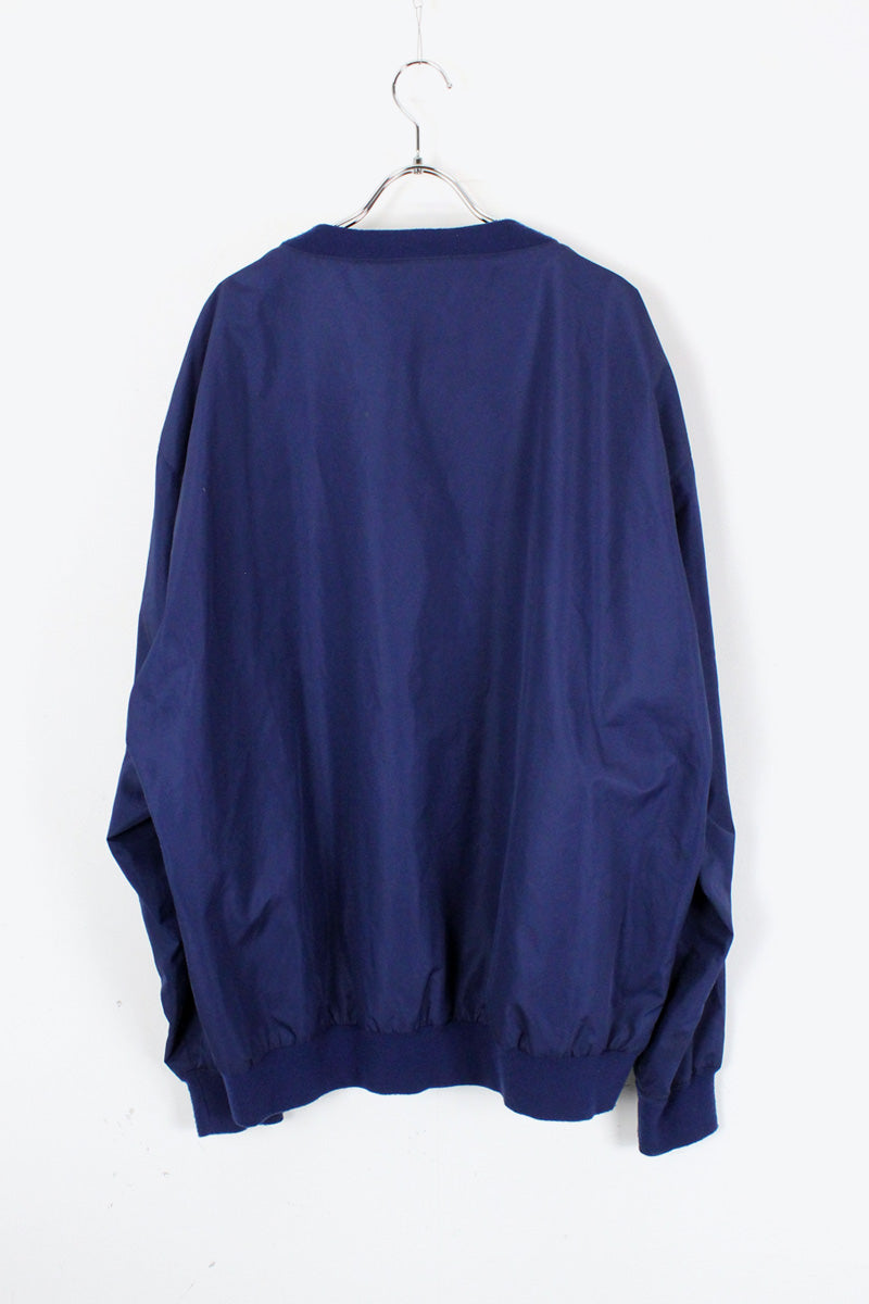 90'S PULLOVER NYLON JACKET / NAVY [SIZE: XL USED]