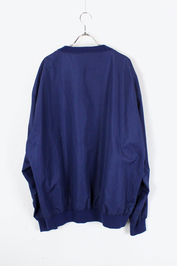90'S PULLOVER NYLON JACKET / NAVY [SIZE: XL USED]