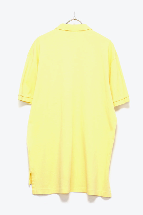 S/S EMBROIDERY LOGO POLO SHIRT / YELLOW【SIZE:M USED】