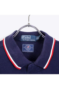 S/S USA OLYMPIC POLO SHIRT / NAVY【SIZE:XL USED】