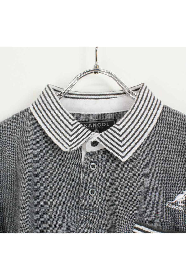 S/S POLO SHIRT / GREY【SIZE:XXL USED】