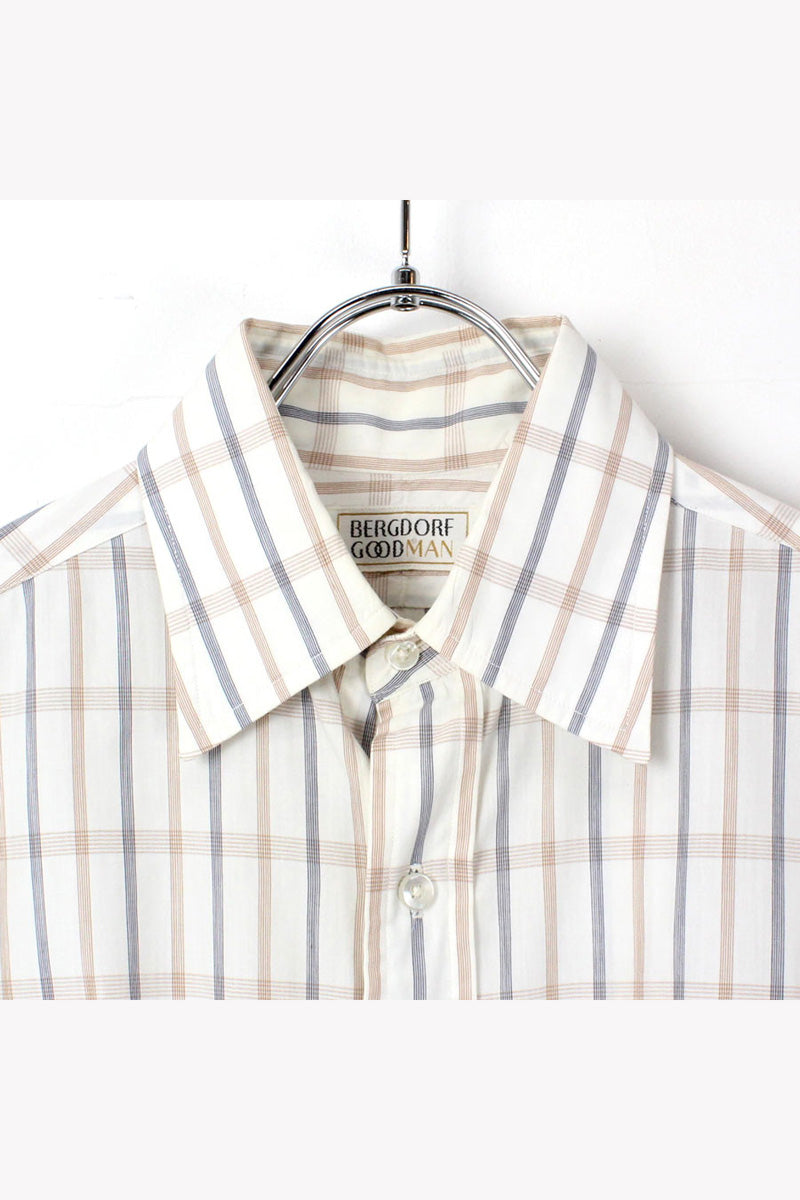 80'S L/S CHECK SHIRT / MULTI [SIZE: M相当 USED]