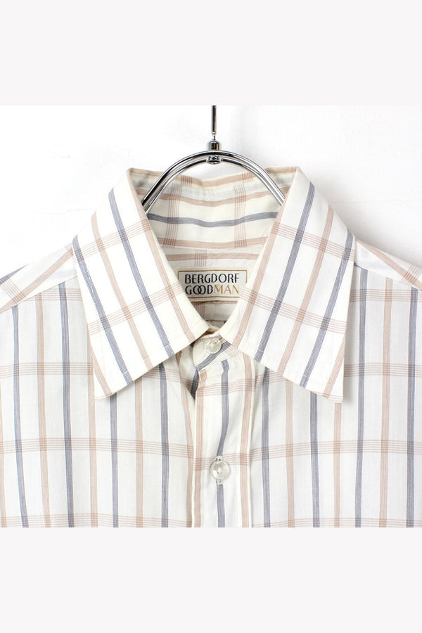 80'S L/S CHECK SHIRT / MULTI [SIZE: M相当 USED]