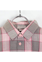 画像をギャラリービューアに読み込む, 90&#39;S S/S CHECK SHIRT / GRAY/PINK【SIZE:M USED】
