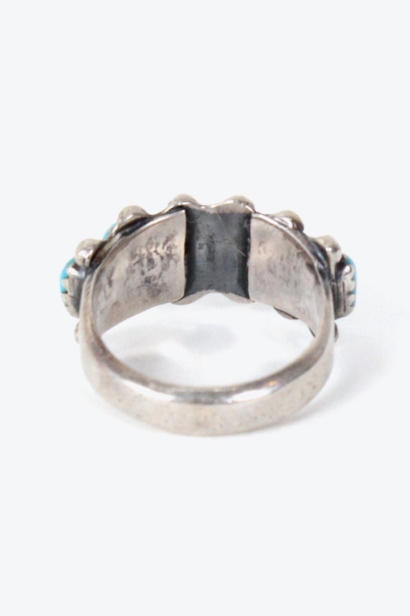 MADE IN USA 925 SILVER RING TURQUOISE STONE【SIZE: 14号相当 USED】