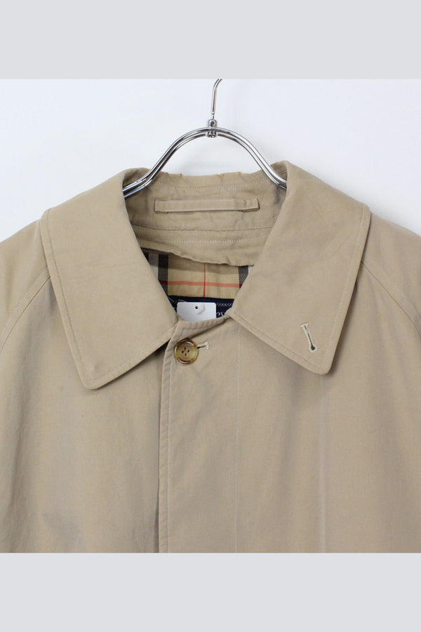 MADE IN ENGLAND 90'S SINGLE TRENCH COAT / BEIGE [SIZE: L USED]