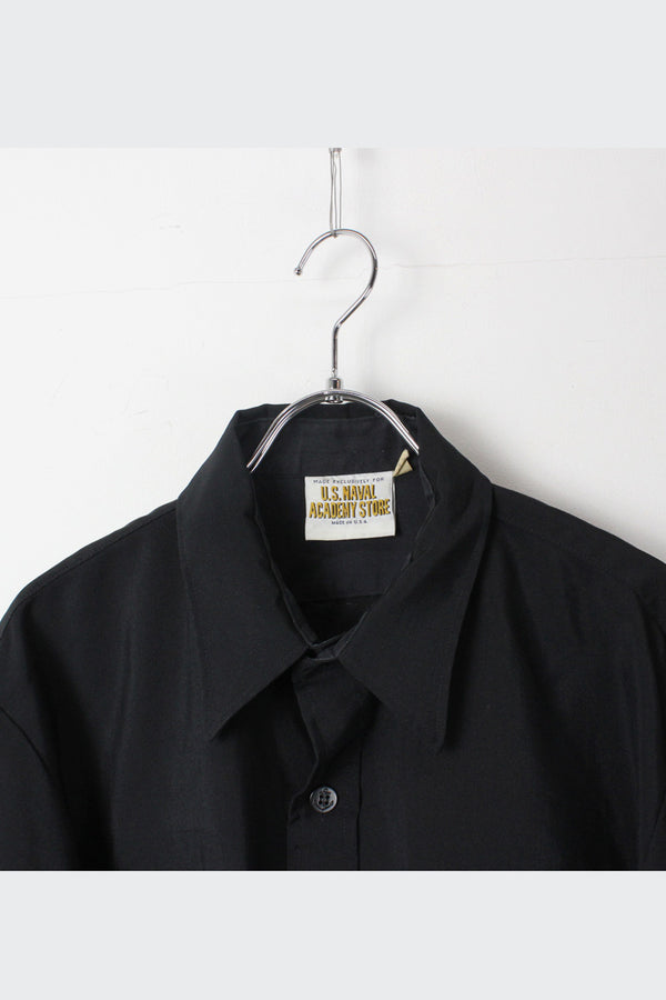 MADE IN USA L/S FLAP POCKET SHIRT / BLACK【SIZE:L相当 USED】