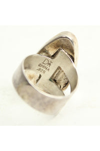 SILVER 925 RING W/TURQUOISE STONE [SIZE:18号相当 USED]