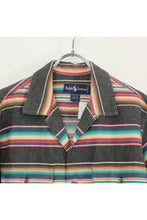 画像をギャラリービューアに読み込む, 90&#39;S L/S NATIVE PATTERN SHIRT / MULTI [SIZE: M USED]
