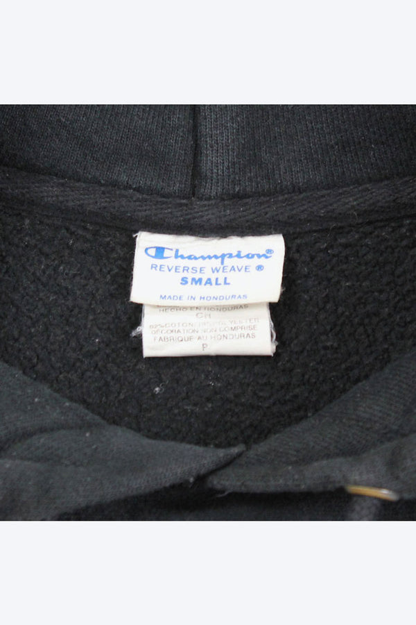 ONE POINT REVERSE WEAVE PULLOVER SWEAT HOODIE / BLACK [SIZE: S USED]