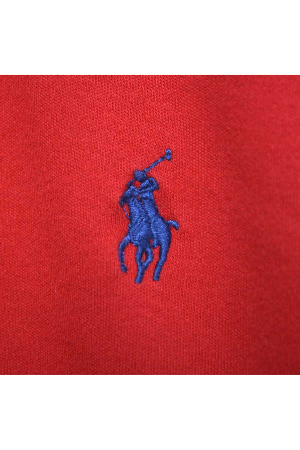 S/S EMBROIDERY LOGO POLO SHIRT / RED【SIZE:M USED】