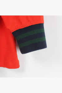 90'S L/S POLO SHIRT / RED NAVY [SIZE: XL USED]