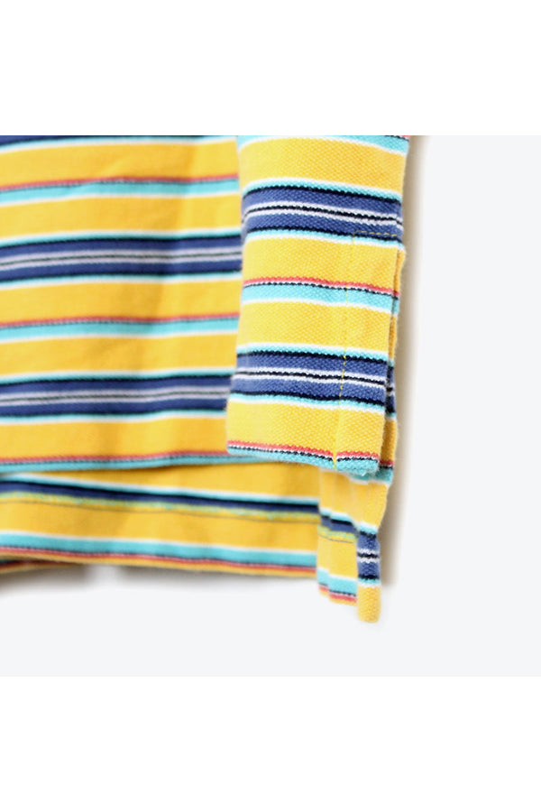 S/S BORDER POLO SHIRT / YELLOW【SIZE:M USED】