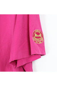 90'S S/S ONE POINT LOGO POLO SHIRT / PINK【SIZE:XL USED】