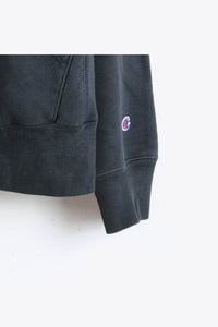 ONE POINT REVERSE WEAVE PULLOVER SWEAT HOODIE / BLACK [SIZE: S USED]