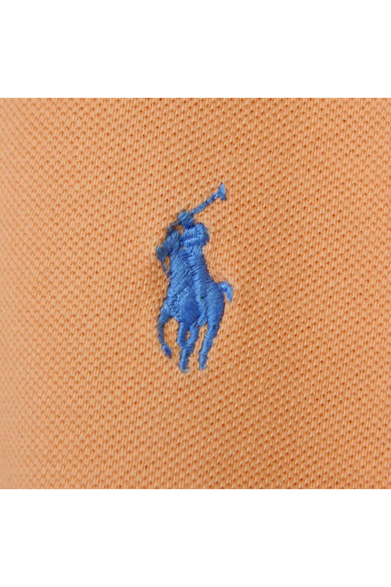 S/S EMBROIDERY LOGO POLO SHIRT / SALMON PINK【SIZE:L USED】