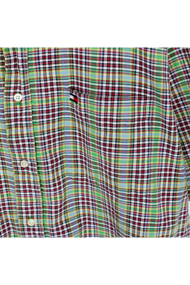90'S S/S CHECK SHIRT / MULTI [SIZE:L USED]
