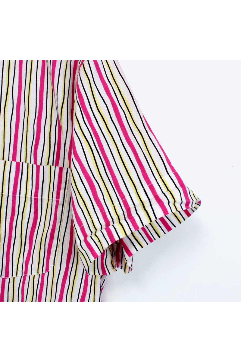 S/S 스트라이프 셔츠 / WHITE/PINK【SIZE:S USED】