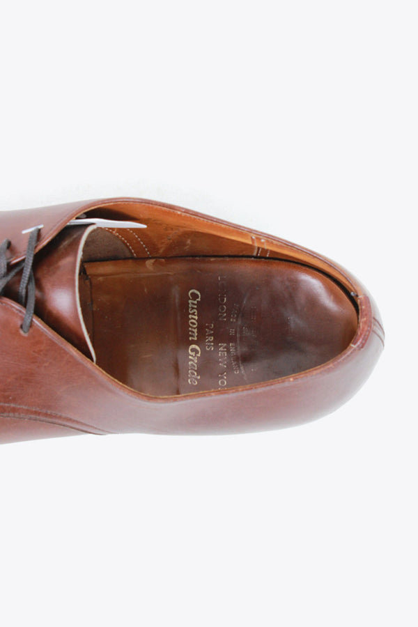 MADE IN ENGLAND PLAIN TOE LEATHER SHOES / BROWN [SIZE: US9F (equivalent to 27cm) USED]