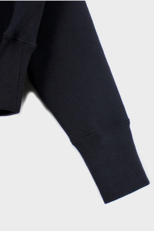 MADE IN USA #234 12OZ CROSS-KNIT CREW NECK SWEAT SHIRT / BLACK