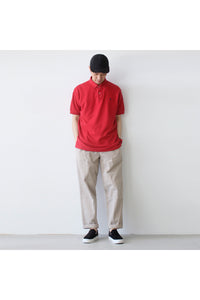 S/S EMBROIDERY LOGO POLO SHIRT / RED【SIZE:M USED】