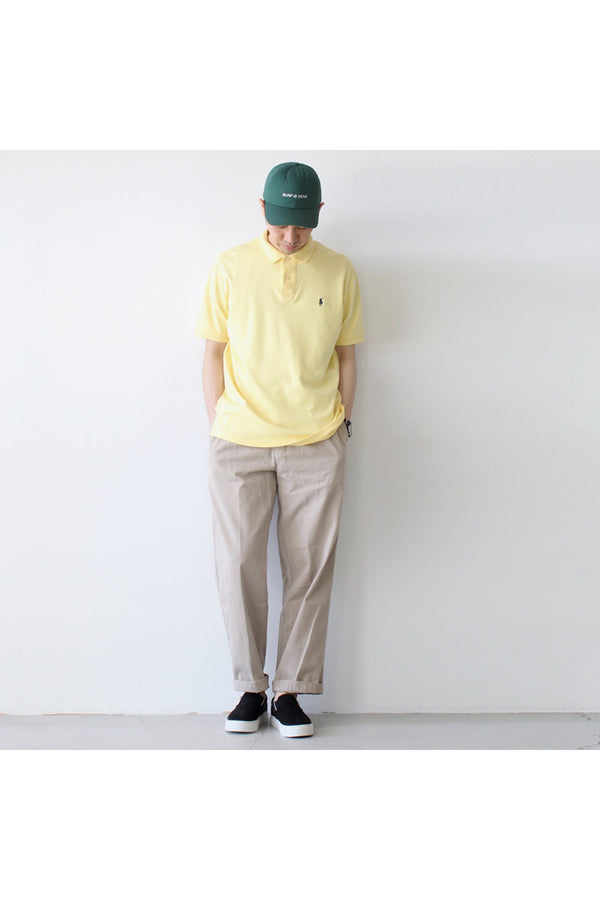 S/S EMBROIDERY LOGO POLO SHIRT / YELLOW【SIZE:M USED】