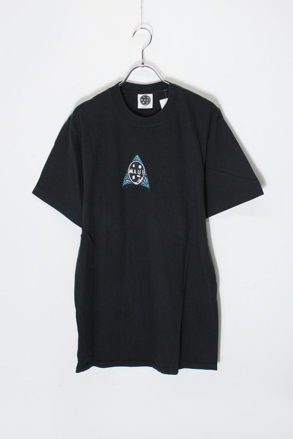 MADE IN USA 90'S S/S BACK PRINT T-SHIRT / BLACK [SIZE: L USED]