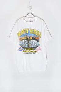 01'S S/S MLB NY METS T-SHIRT SUBWAY SERIES / WHITE [SIZE: XL USED]