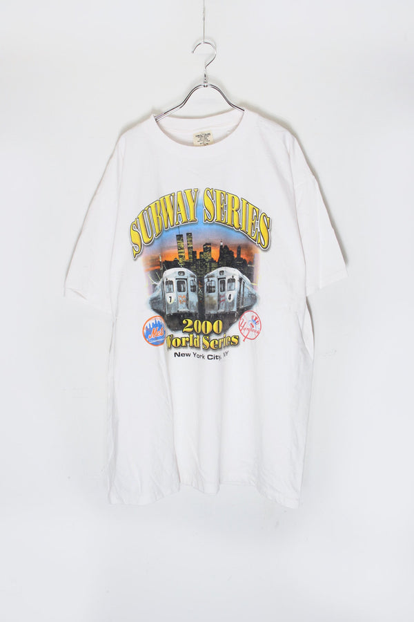 01'S S/S SUBWAY SERIES MLB NY METS T-SHIRT / WHITE [SIZE: XL USED]