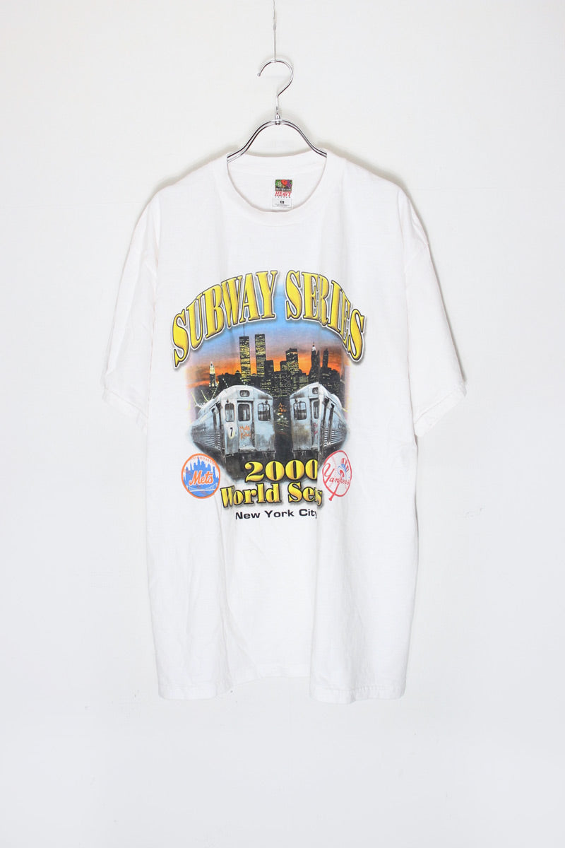 01'S S/S MLB NY METS T-SHIRT SUBWAY SERIES / WHITE [SIZE: XL USED]