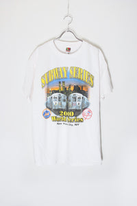 01'S S/S MLB NY METS T-SHIRT SUBWAY SERIES / WHITE [SIZE: XL USED]