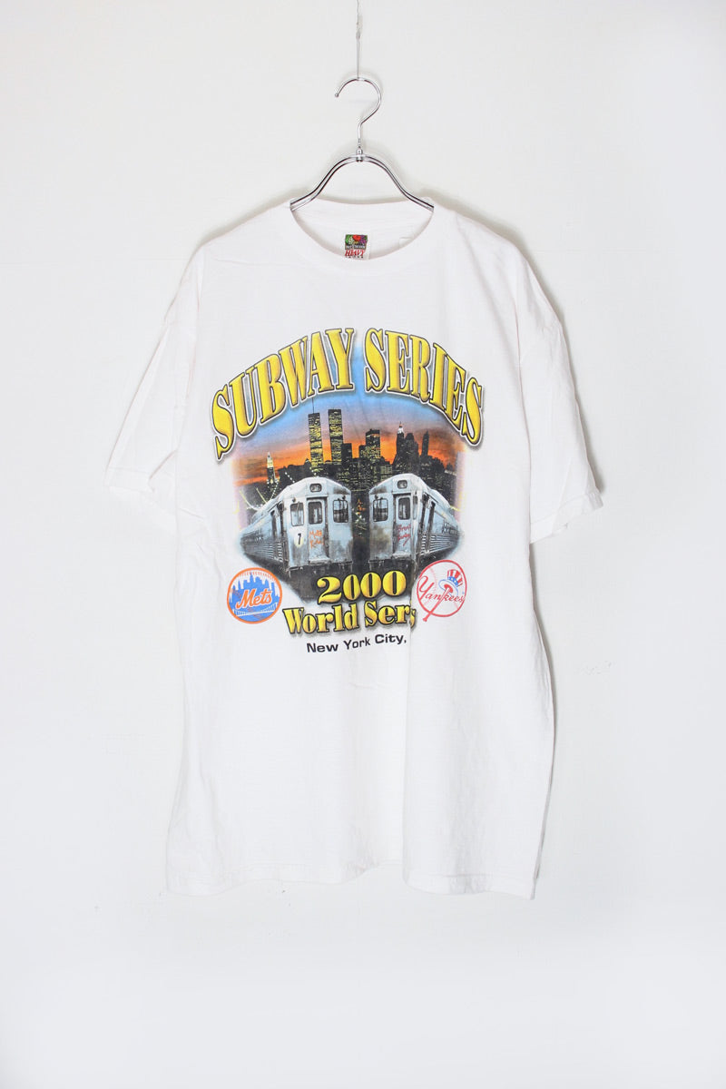 01'S S/S MLB NY METS T-SHIRT SUBWAY SERIES / WHITE [SIZE: XL USED]