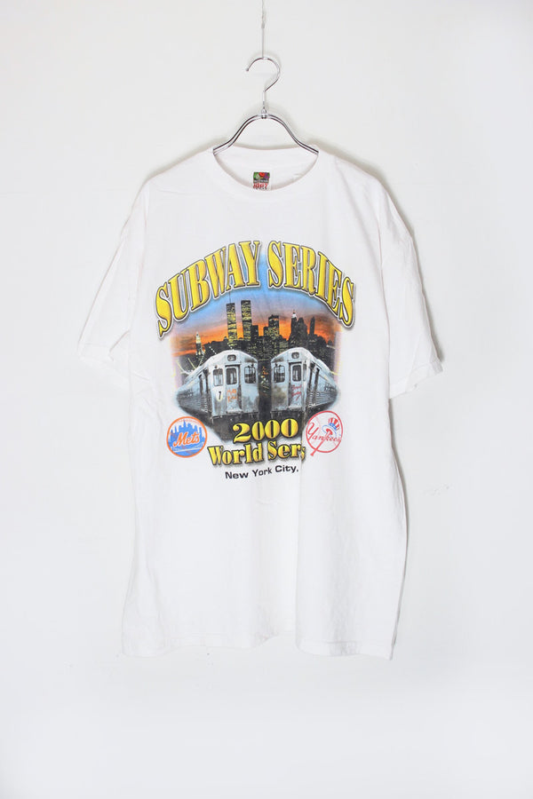 01'S S/S MLB NY METS T-SHIRT SUBWAY SERIES / WHITE [SIZE: XL USED]