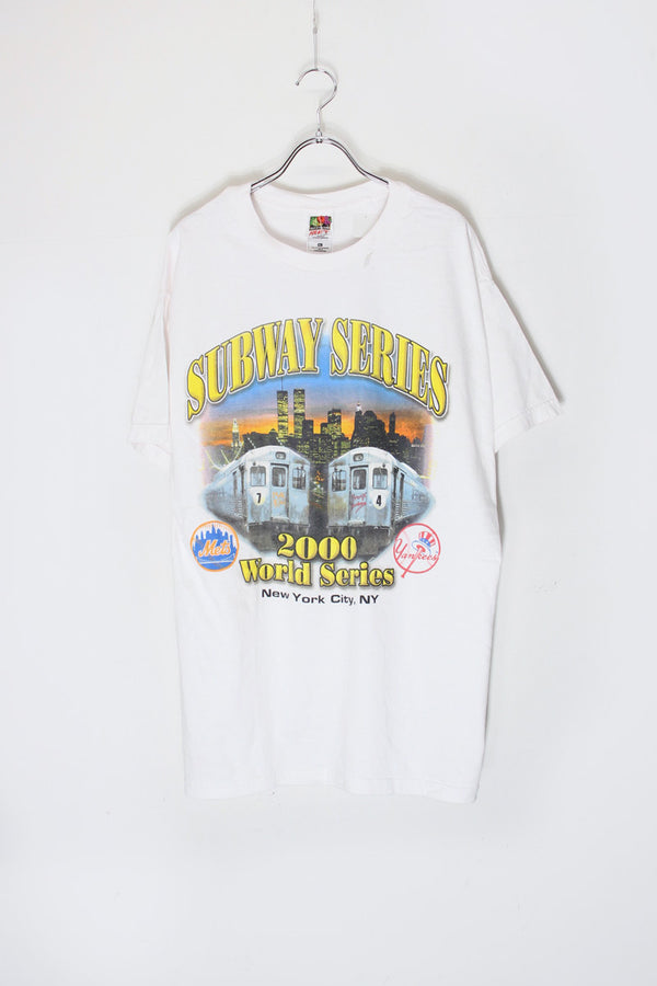 01'S S/S MLB NY METS T-SHIRT SUBWAY SERIES / WHITE [SIZE: XL USED]