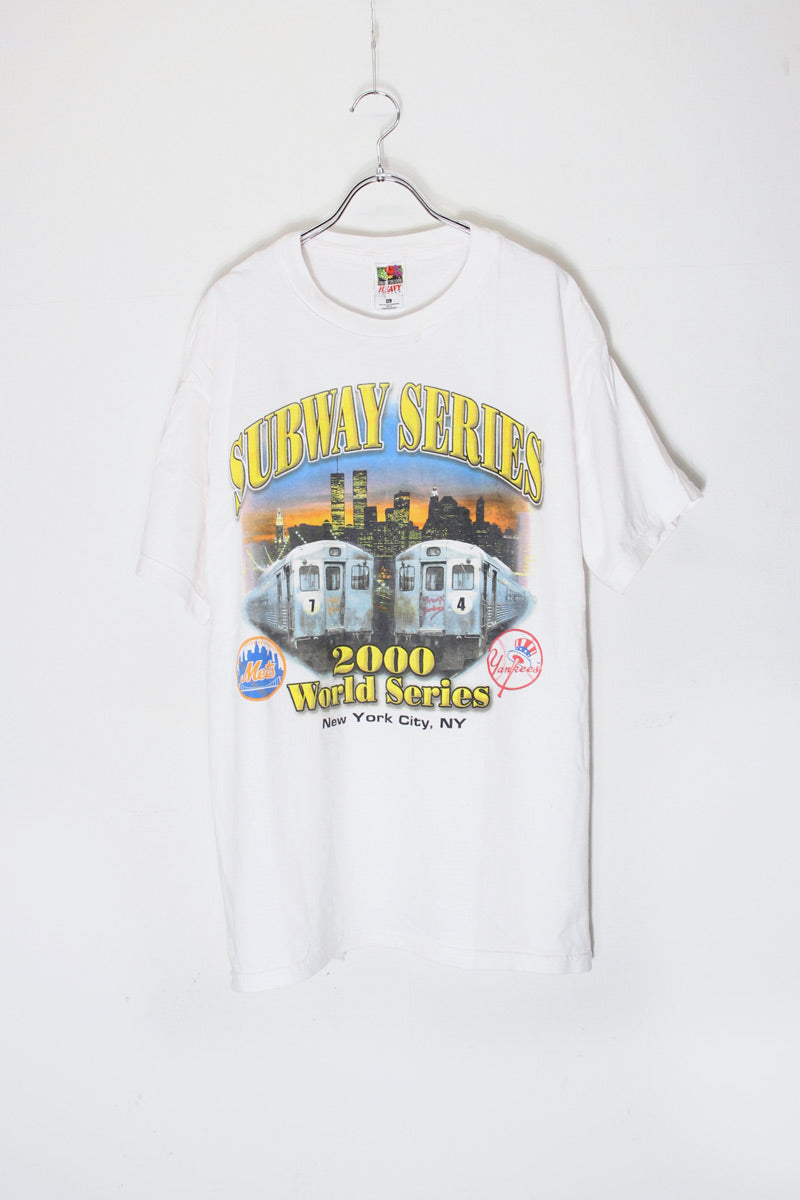01'S S/S MLB NY METS T-SHIRT SUBWAY SERIES / WHITE [SIZE: XL USED]