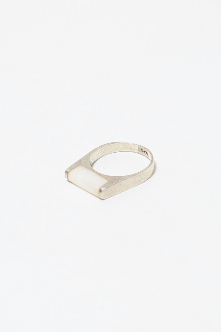 925 SILVER RING W/STONE [SIZE: 16号相当 USED]