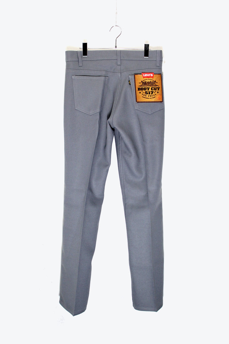 MADE IN USA 99'S 517 STA-PREST BOOT CUT PANTS / GREY [SIZE: W33L32 DEADSTOCK/NOS]