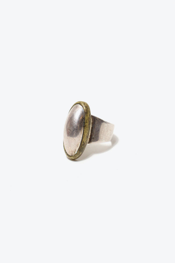 MADE IN MEXICO 925 SILVER/BRASS RING [SIZE: US 5.5 equivalent USED]