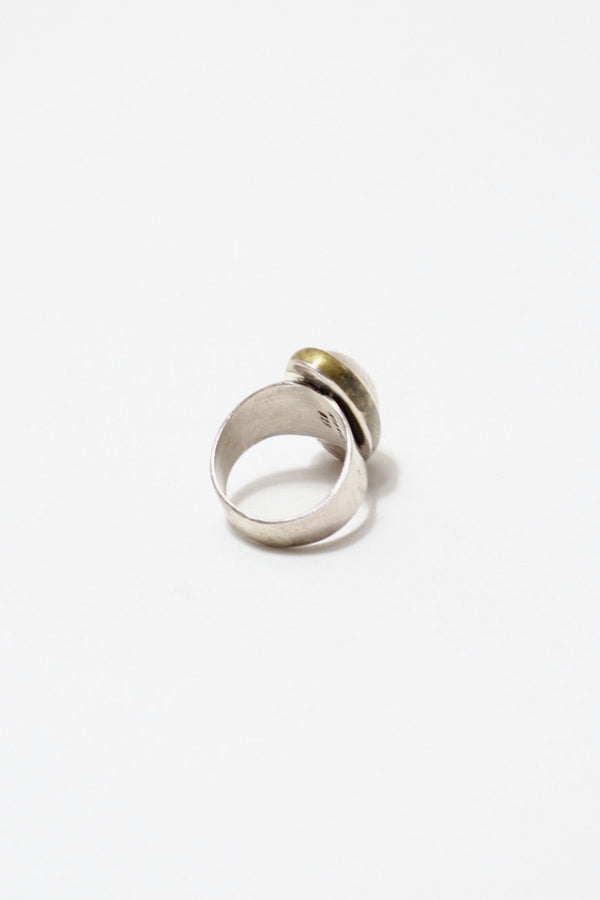 MADE IN MEXICO 925 SILVER/BRASS RING [SIZE: US 5.5 equivalent USED]