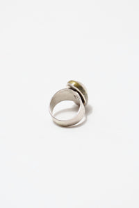 MADE IN MEXICO 925 SILVER/BRASS RING [SIZE: 11号相当 USED]