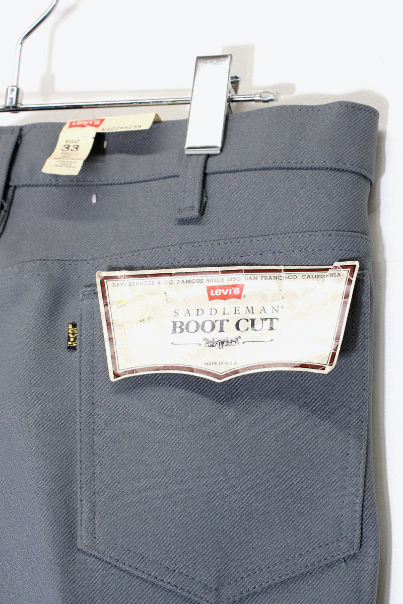 MADE IN USA 87'S 517 STA-PREST BOOT CUT PANTS / GREY [SIZE: W33L32 DEADSTOCK/NOS]