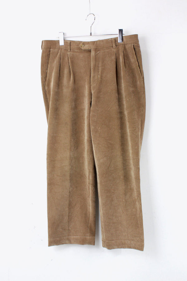 90'S CORDUROY PANTS / BEIGE [SIZE: equivalent to 32, USED]