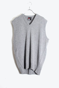 MADE IN USA V-NECK KNIT VEST / GRAY [SIZE: L相当 USED]